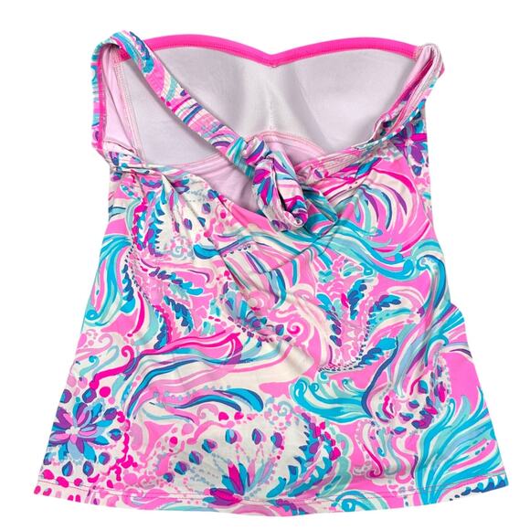 Lilly Pulitzer Jimmi Tankini Top Only Girl’s 6 Prosecco Pink Don’t Be Jelly - Picture 2 of 9